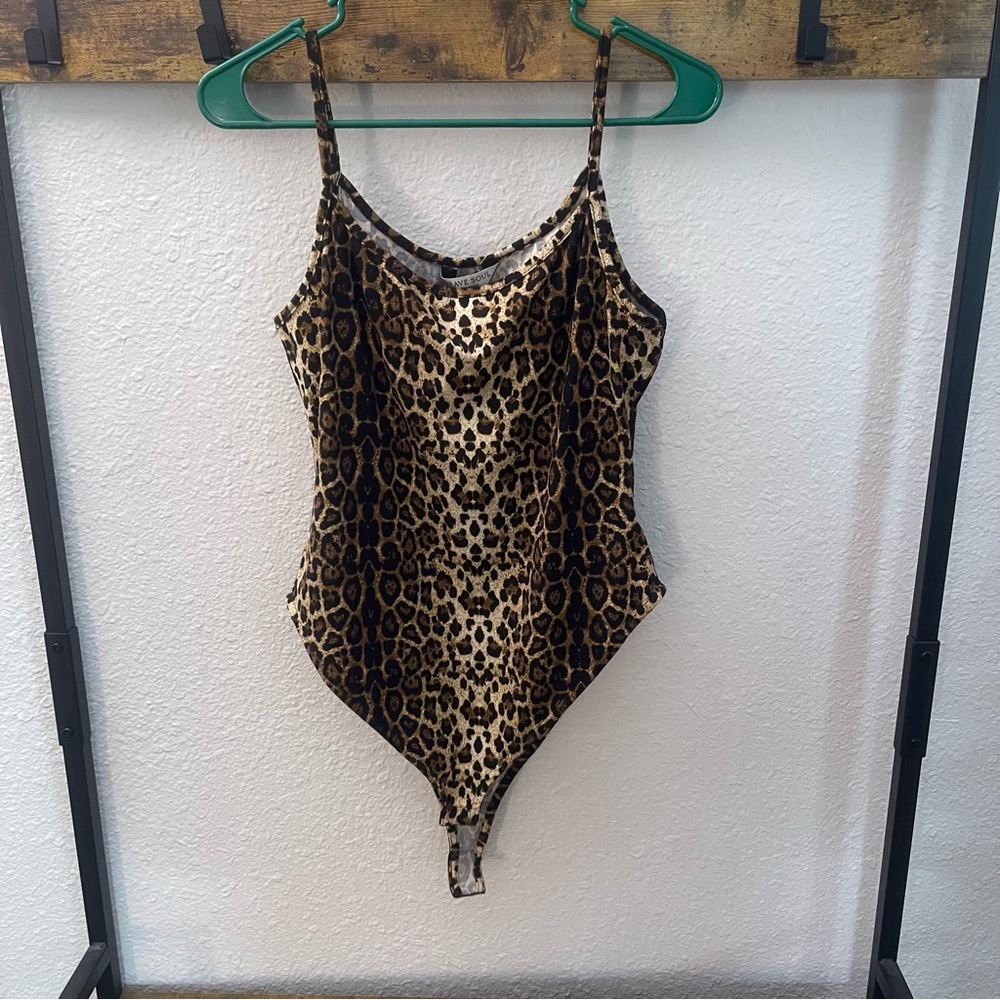 Brave Soul Leopard Print Bodysuit